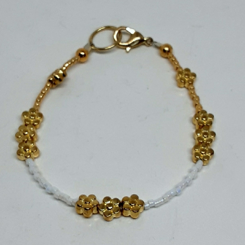 7.25 inch single wrap seed beads bracelet